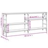 vidaXL konsoollaud, hall Sonoma tamm, 180 x 29 x 76,5 cm, tehispuit