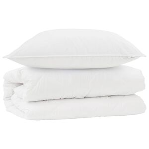 vidaXL Teki komplekt padjaga 2 pcs Valge Mikrofiiber