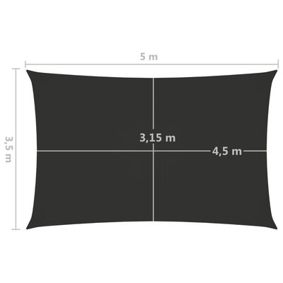 vidaXLi oxford-kangast päikesepuri ristkülikukujuline, 3,5 x 5 m