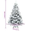 vidaXL Kunstlik hingedega j&otilde;ulupuu lume kaetud Valge 240 cm