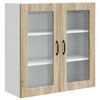 vidaXL Seinaklaasikapp PORTO Sonoma tamm 80 x 31 x 80 cm Tehispuit