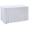 vidaXL 2 tk venivad lauakatted, 243 x 76 x 74 cm, valge