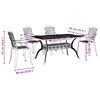 vidaXL 5-osaline aia söögimööbli komplekt, valge, valualumiinium