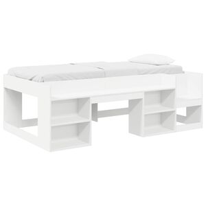 vidaXL Laste voodiraam koos ladustamisega Valge 80 x 200 cm Tehispuit