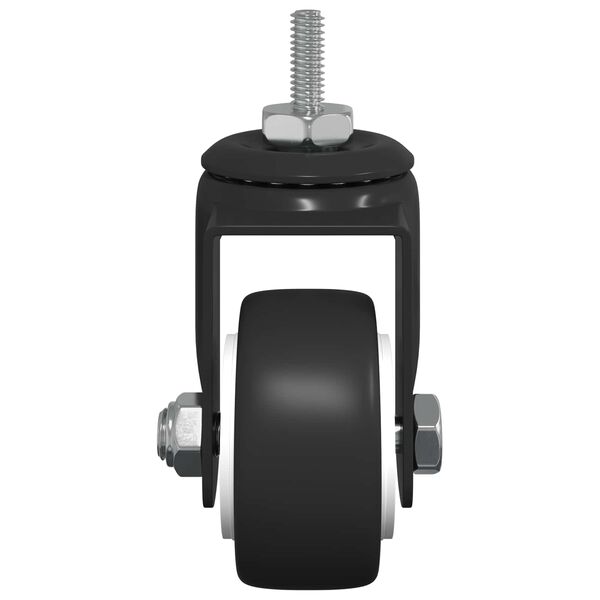 vidaXL P&ouml;&ouml;rlev rullik 2 pcs Must 40,4 x 40,4 x 19,7 mm Raud ja nailon