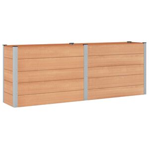 vidaXL K&otilde;rgendatud aia taimelava Pruun 250 x 50 x 91 cm