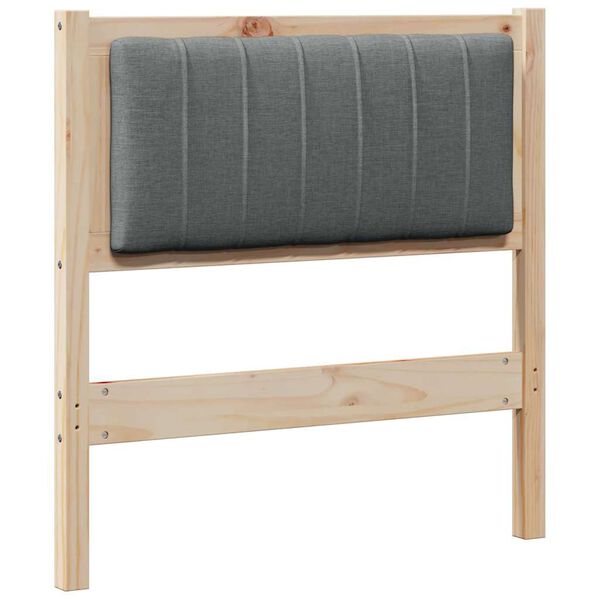 vidaXL Polsterdatud voodiots peaga Pruun 75 cm Tahke mänd