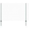 vidaXL Euro aia postiga 10 x 1,5 m PVC-kaetud teras Roheline V&otilde;rk