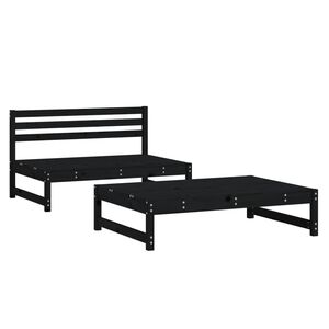 vidaXL 2-osaline aiam&ouml;&ouml;bli komplekt, must m&auml;nnipuit