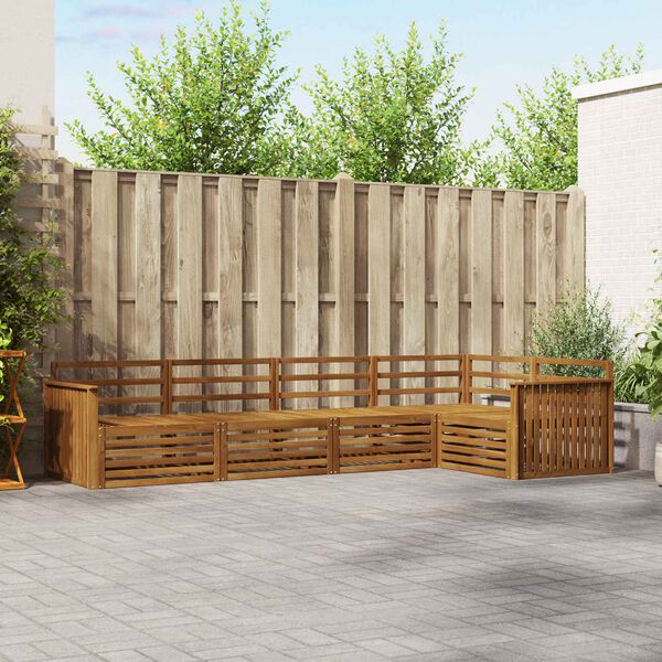 vidaXL V&auml;li diivanikomplekt 5 pcs Neutraalne Tugev akatsiapuu