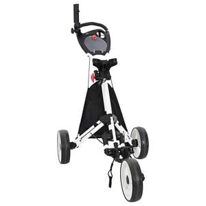 vidaXL Golfik&auml;ru Must ja Valge 100 x 69 x 114 cm Alumiinium