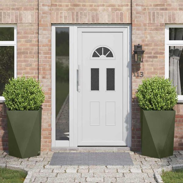 vidaXL Taimekast 2 pcs Küpset roheline 50 x 50 x 75 cm Teras