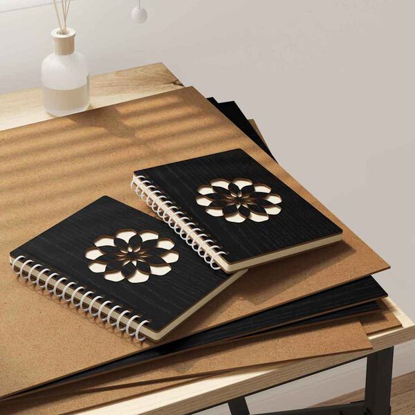 vidaXL Dekor Paneelid 12 pcs Must tamm 40 x 60 x 0.27 cm Tehispuit