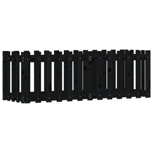 vidaXL aia disainiga k&otilde;rgendatud taimelava, must, 150x50x50 cm, m&auml;nd