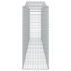 vidaXL kaarekujulised gabioonkorvid 15 tk, 400x50x120/140 cm, raud