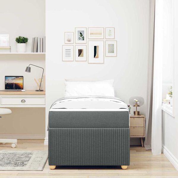 vidaXL Voodi raam madratsiga Tumehall 90 x 190 cm kangas