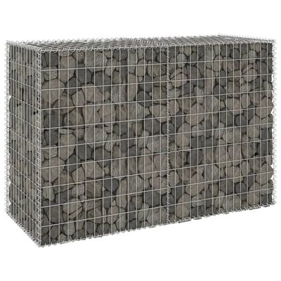 vidaXL kattega gabioonsein, tsingitud teras, 150 x 60 x 100 cm