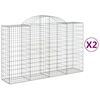 vidaXL kaarekujulised gabioonkorvid 2 tk, 200x50x120/140 cm, raud