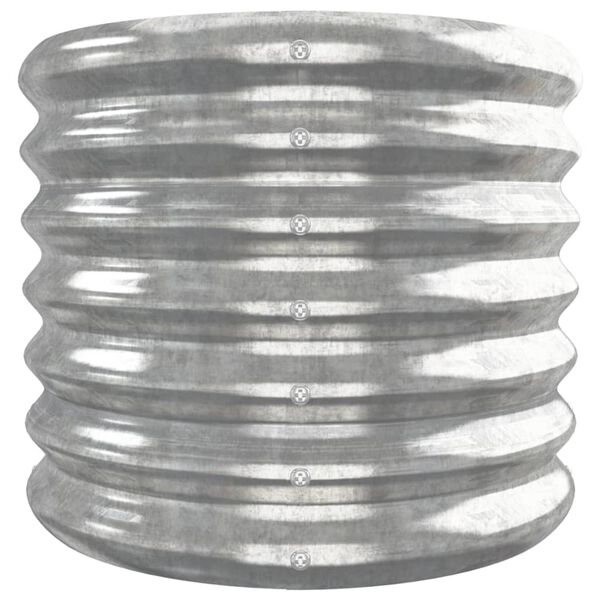 vidaXL aia taimelava, galvaniseeritud teras, 332x40x36cm, hõbedane