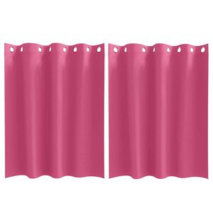 vidaXL Kardinad r&otilde;ngastega 2 pcs Erk Roosa 140 x 140 cm Pol&uuml;ester