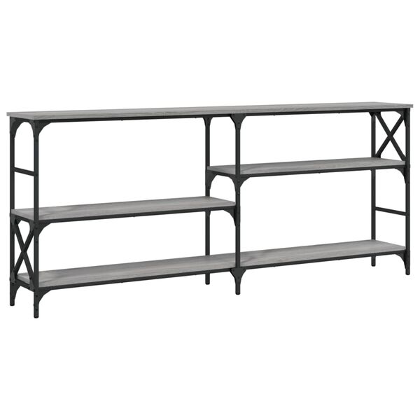 vidaXL konsoollaud, hall Sonoma tamm, 180 x 29 x 76,5 cm, tehispuit