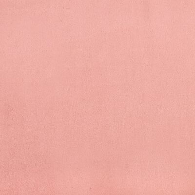 vidaXL kontinentaalvoodi, roosa, 180x200 cm, samet
