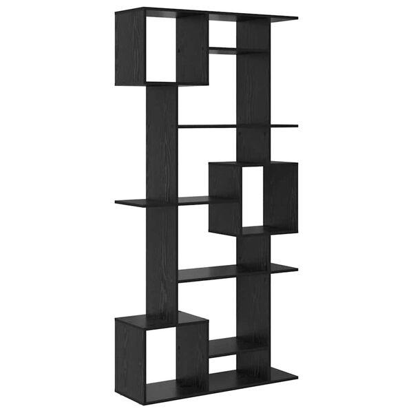 vidaXL Raamaturiiul Must tamm 92 x 29 x 188 cm Tehispuit
