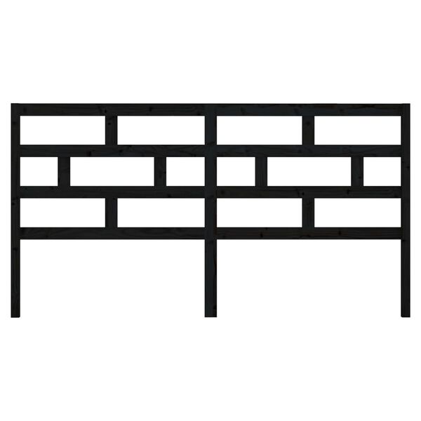 vidaXL voodipeats, must, 186 x 4 x 100 cm, männipuit