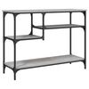 vidaXL riiulitega konsoollaud, hall Sonoma tamm, 100 x 35 x 75 cm
