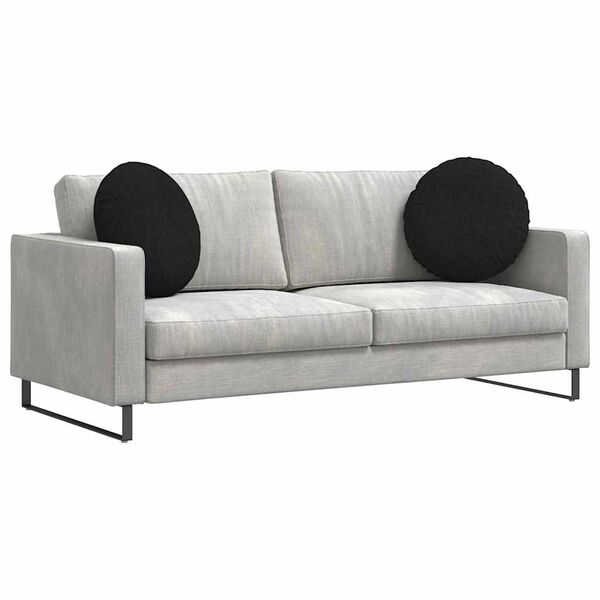 vidaXL Istumispatjad 2 pcs Must &Oslash;50 x 19 cm kangas