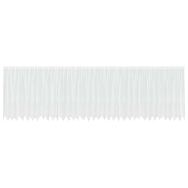 vidaXL Lina Kardin kardinatega Lilled Valge 140x900cm Pol&uuml;ester