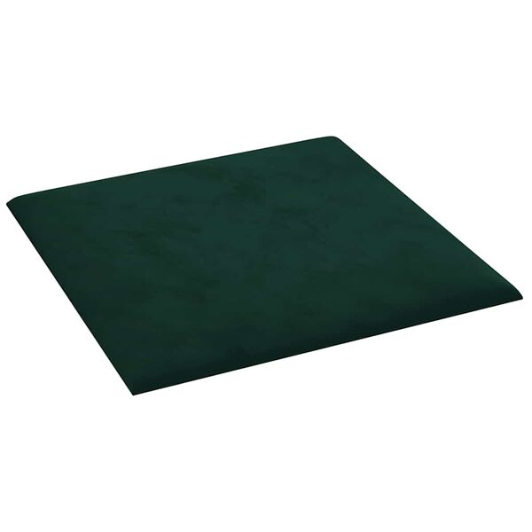 vidaXL seinapaneelid 12 tk, tumeroheline, 30 x 30 cm, samet, 1,08 m²