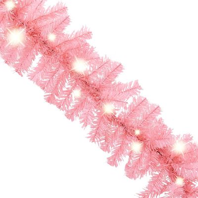 vidaXL jõuluvanik LED-tuledega 5 m roosa