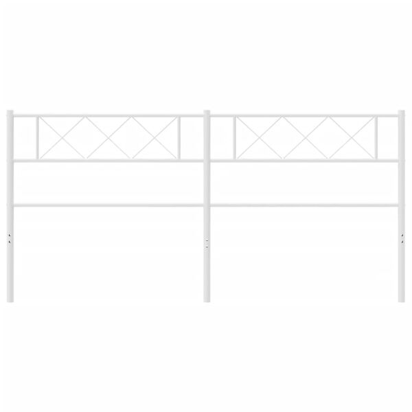 vidaXL metallist vahetatav voodipeats, valge, 200 cm