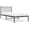 vidaXL metallist voodiraam peatsiga, must, 90x200 cm
