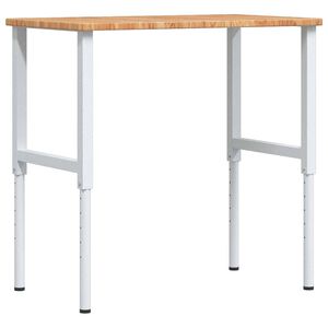 vidaXL t&ouml;&ouml;laud, helepruun, 100x60x(71,5-98) cm, tammepuit, ristk&uuml;lik