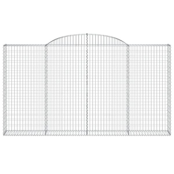vidaXL kaarekujulised gabioonkorvid 7 tk, 300x30x160/180 cm, raud