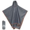 vidaXL vihmakeep kapuutsiga, kaks-&uuml;hes disain, hall/oranž, 223x145 cm
