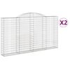 vidaXL kaarekujulised gabioonkorvid 2 tk, 300x30x160/180 cm, raud