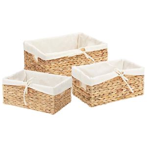 vidaXL Ladustamiskorvid 3 pcs Neutraalne 40 x 30 x 18 cm Vesih&uuml;atsint
