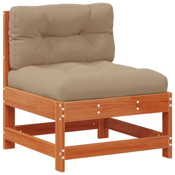 vidaXL Aia Keskmine Diivan Tahke m&auml;nd Vahapunane