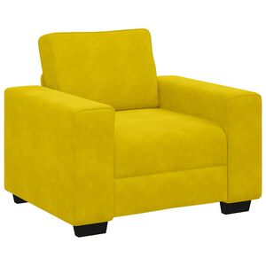vidaXL diivanitool, kollane, 100 x 77 x 82 cm, samet