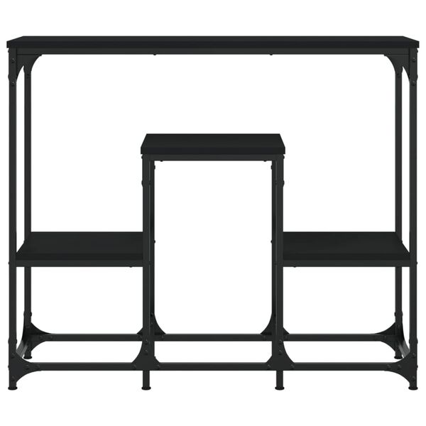 vidaXL konsoollaud, must, 89,5 x 28 x 76 cm, tehispuit
