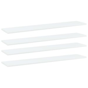 vidaXL riiuliplaadid 4 tk, valge, 100x20x1,5 cm, tehispuit