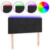 vidaXL LED-voodipeats, must, 100x5x78/88 cm, samet