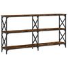 vidaXL konsoollaud, suitsutatud tamm, 156 x 28 x 80,5 cm, tehispuit