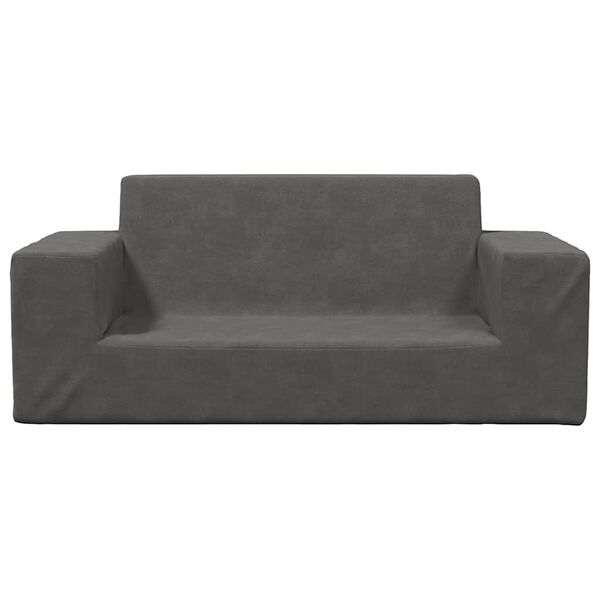 vidaXL 2-kohaline lastediivan, antratsiithall, pehme plüüs