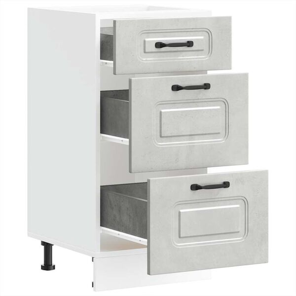 vidaXL köögi aluskapp, Kalmar, betoonhall, tehispuit