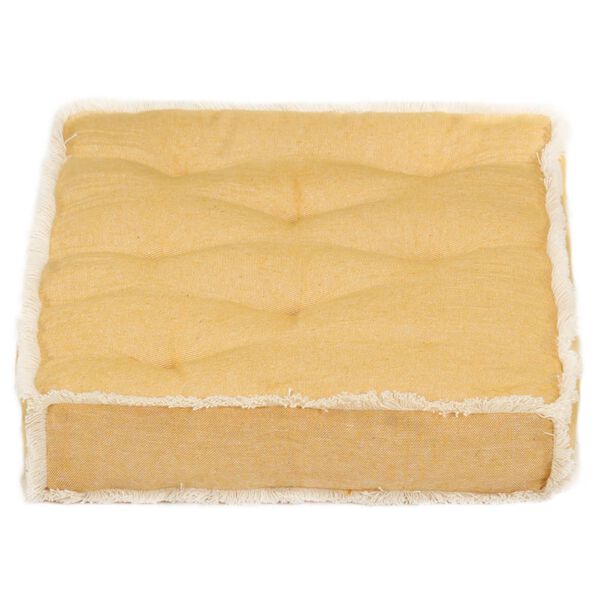 vidaXL euroalustest diivani padi, kollane 73 x 40 x 7 cm