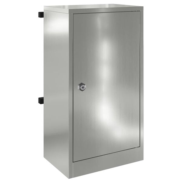 vidaXL postkast ladustamisega uksega Must 30 x 20 x 55 cm Tsinkteras